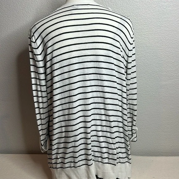 Lauren Ralph Lauren Striped Cardigan XL with LLR Embossed Buttons - Picture 3 of 5